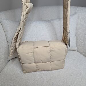 New Forever 21 Padded Crossbody Bag In Taupe